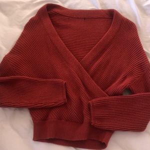 Rust knit sweater